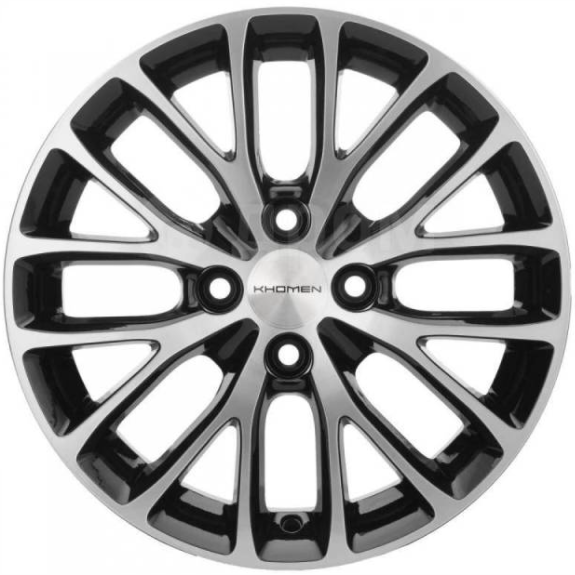 Диски Khomen KHW 1506 6x15 4*100 ET50 DIA60.1 Black-FP Литой