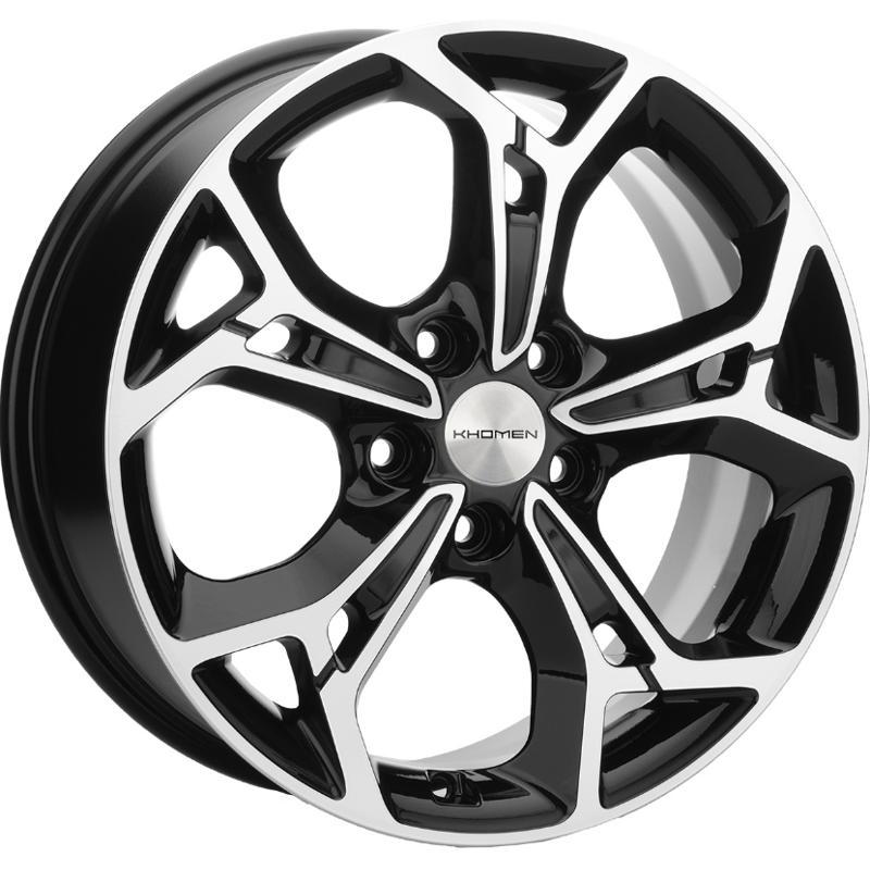 Диски Khomen KHW 1702 7x17 5*108 ET50 DIA63.3 Black-FP Литой