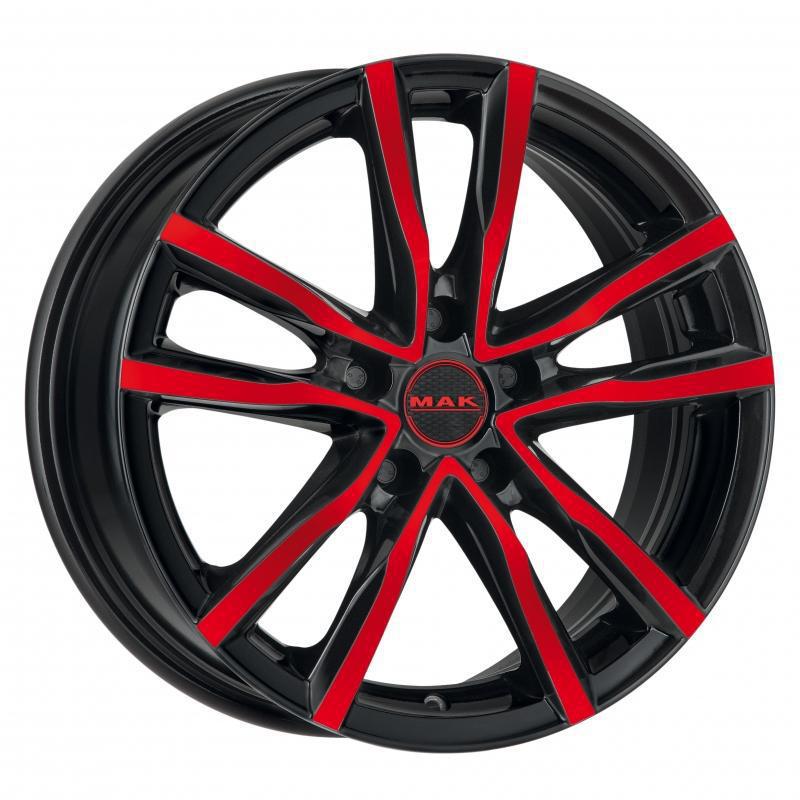 Диски MAK Milano 7x17 5*114.3 ET40 DIA76.1 Black Red Face Литой