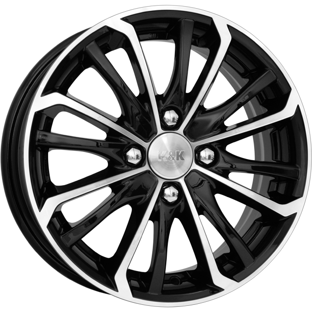 Диски K&K Римэкс 5.5x14 4*98 ET35 DIA58.6 Алмаз черный Литой