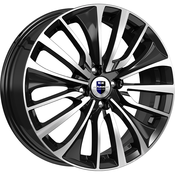 Диски K&K Flanker 6.5x17 5*114.3 ET37 DIA66.6 Алмаз черный Литой
