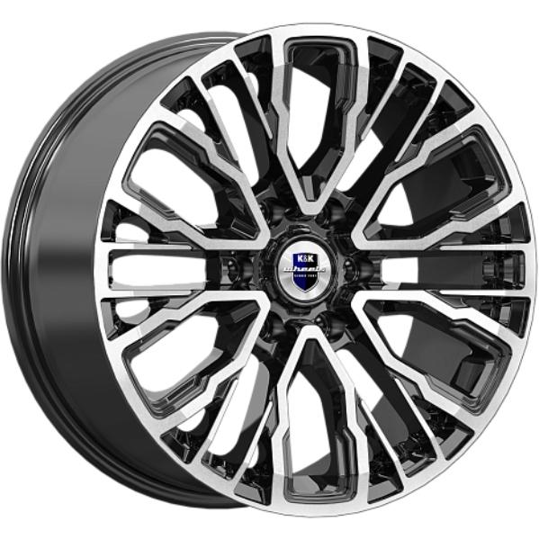Диски K&K Кортес 8.5x19 6*139.7 ET24 DIA77.8 Алмаз черный Литой