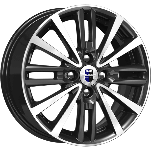Диски K&K Модена 6x15 4*100 ET46 DIA54.1 Алмаз черный Литой