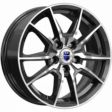 Диски K&K Адамар 6.5x16 5*105 ET38 DIA56.6 Алмаз черный Литой