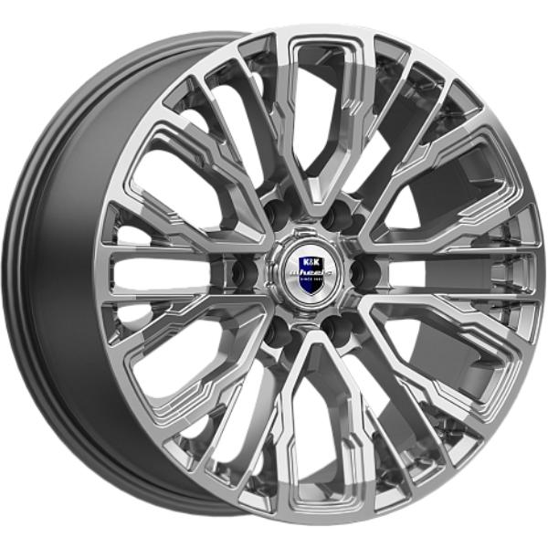 Диски K&K Кортес 8.5x19 6*139.7 ET25 DIA106.1 Дарк платинум Литой