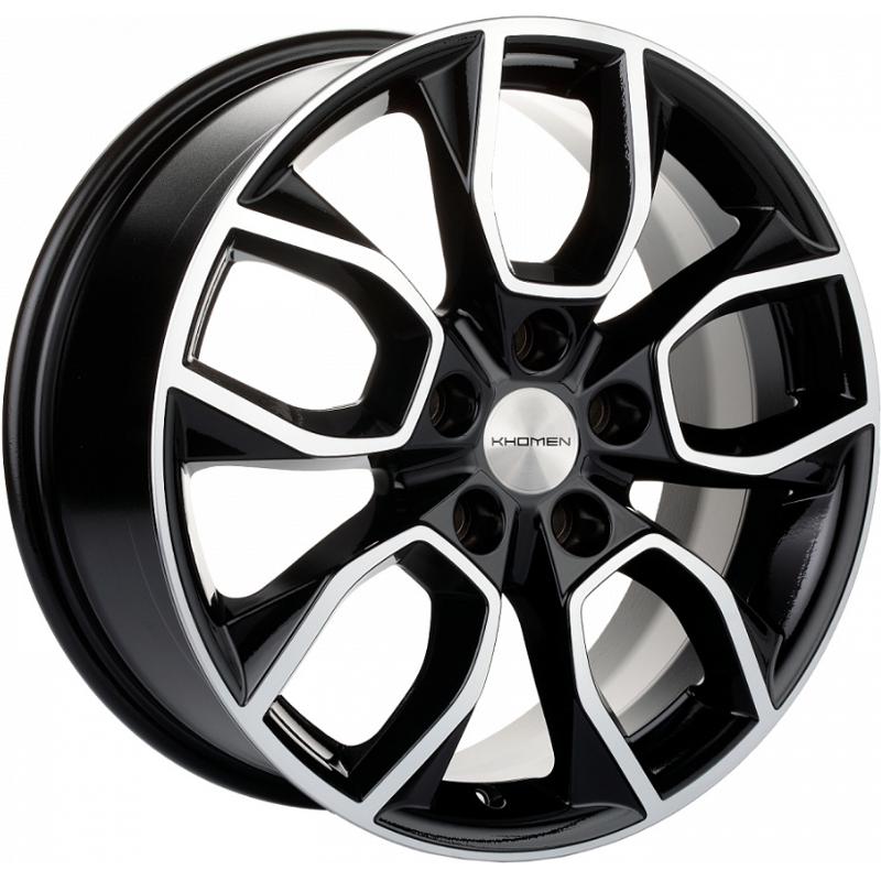 Диски Khomen KHW 1713 7x17 5*114.3 ET48 DIA67.1 Black-FP Литой