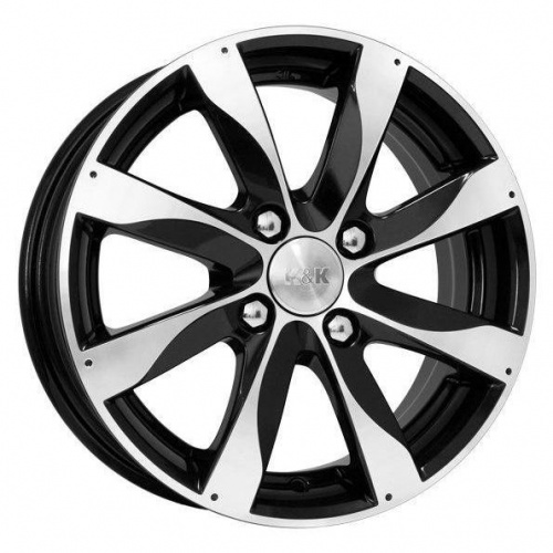 Диски K&K Джемини 5.5x14 4*100 ET43 DIA60.1 Алмаз черный Литой