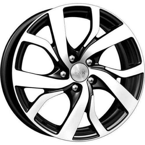 Диски K&K Палермо 6.5x16 5*114.3 ET40 DIA66.1 Алмаз черный Литой