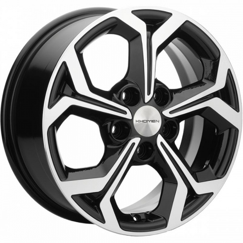 Диски Khomen KHW 1606 6.5x16 5*108 ET50 DIA63.3 Black-FP Литой
