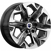 Диски K&K Тейт 7.5x17 6*114.3 ET30 DIA66.1 Алмаз черный Литой