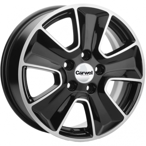 Диски Khomen KHW 1601 6.5x16 5*114.3 ET50 DIA66.1 Black-FP Литой