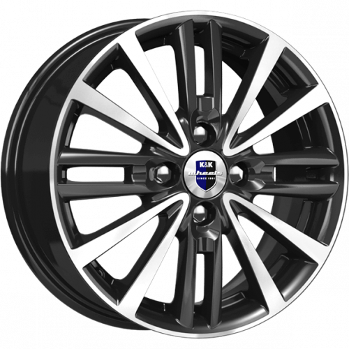 Диски K&K Модена 6x15 4*100 ET46 DIA54.1 Алмаз черный Литой