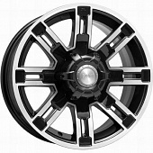 Диски K&K Полюс 7.5x16 6*139.7 ET15 DIA106.1 Алмаз черный Литой